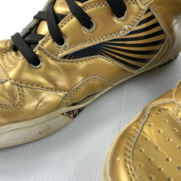 DC X Mike Shinoda X Suru Mens High Top Sneakers Gold US8 Rare HTF Skate Street - Picture 6 of 12